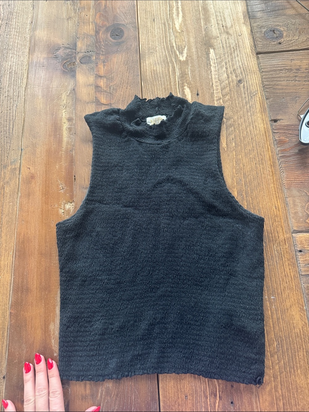 Nation LTD Black Sleeveless Turtleneck Knit Top